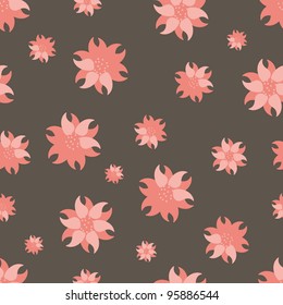 funny floral seamless pattern which can be used as wallpaper or wrapping paper