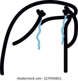 funny flork meme crying ilustration vector humor