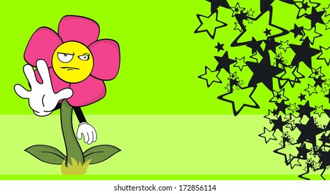 funny flower cartoon background in vector format