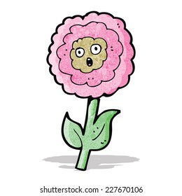 funny flower cartoon character