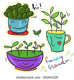 Funny flowers with love