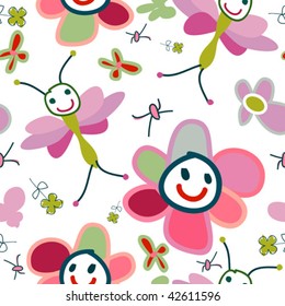 funny flowers pattern