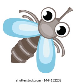 Funny fly. Isolated image on white background. Vector Art. Standard picture for a t-shirt.