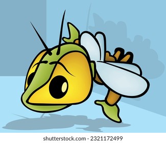 Funny Flying Beetle and