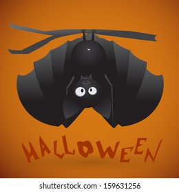 funny flying cartoon bat