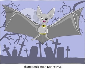 FUNNY FLYING SUPERHERO BAT 