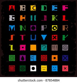 funny font color hand drawing