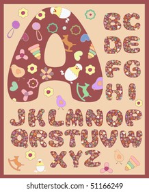 funny font design alphabet