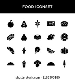 Funny foods iconset with solid style