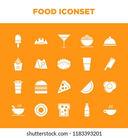 Funny foods iconset with solid style