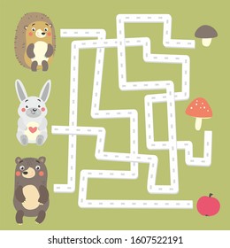 funny forest animals for children vector