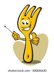 Funny fork pointing