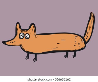 Funny fox illustration