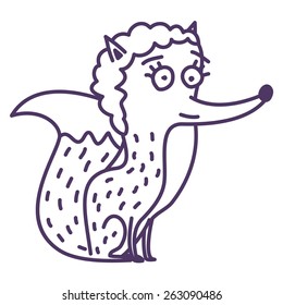 Funny fox vector drawings