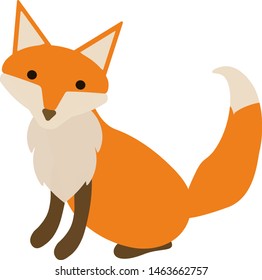 Funny fox. Vector illustration. Vector fox. 
