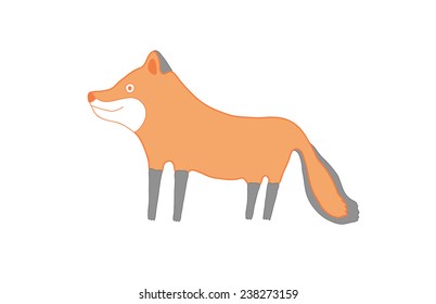 Funny fox vector illustration