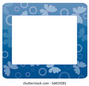 funny frame with butterfly