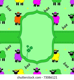 funny frame with sheep