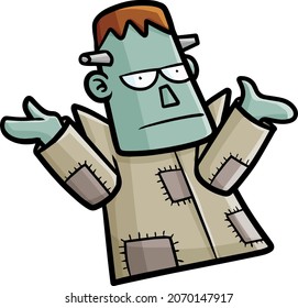 Funny Frankenstein Cartoon In Ignorant Pose