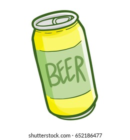 Funny and fresh beer can - vector.