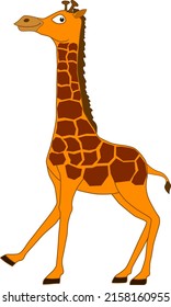 A funny and friendly giraffe is greeting everyone