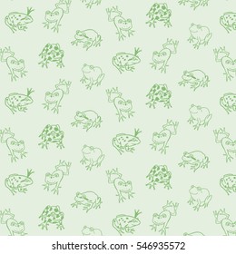 funny frog animal line pattern