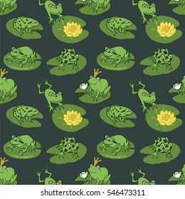 funny frog animal pattern