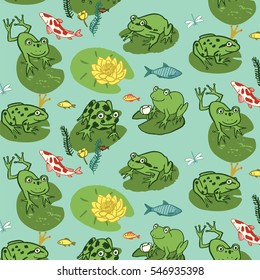 funny frog animal pattern