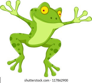 funny frog cartoon