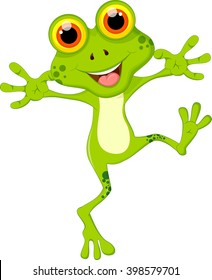 funny frog cartoon