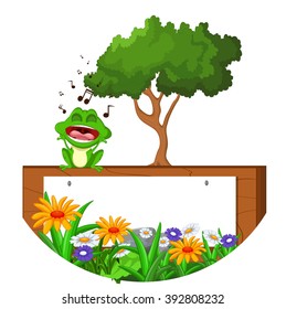 funny frog cartoon singing 