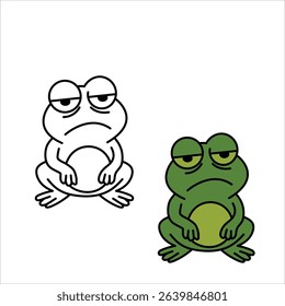 funny frog cartoon stock illustration