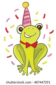 funny frog on a holiday