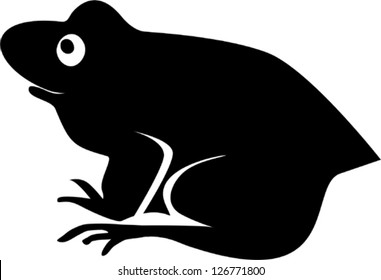 Funny Frog Silhouette Vector Illustration Stock Vector (Royalty Free ...