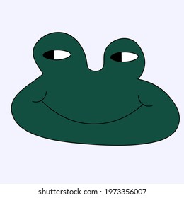 funny frog sticker.Hippie psychedelic frogs of the 60s and 70s.Groove funky animal.Templates for a plotter and tattoo.Isolated patches for cards, cases.