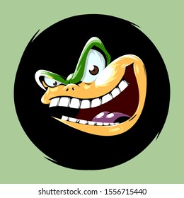 Funny frog. Vector cartoon illustration.
