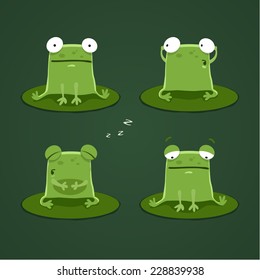 Funny frogs set one