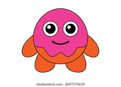 Un divertido dibujo animado divertido de frutas