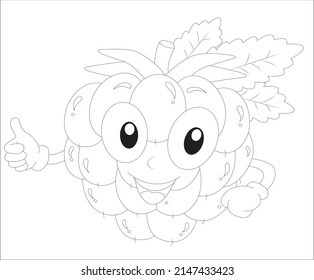 funny fruit coloring book pages