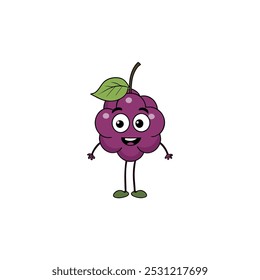 Engraçado fruto de Elderberry Vetor Ilustração 