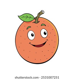 Funny Fruit Grapefruit Vector illustration