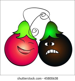 Funny fruit illustration