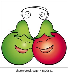 Funny fruit illustration