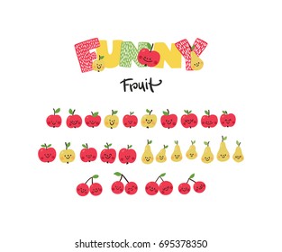 Funny fruit inscription. 