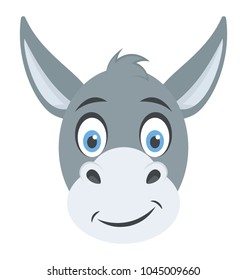 A funny and funky donkey head 