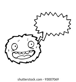 funny fur ball creature cartoon