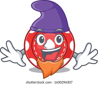Funny gambling chips cartoon mascot performed as an Elf