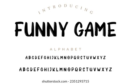Funny Game BRUSH Signature Font Calligraphy Logotype Script Brush Font Type Font lettering handwritten