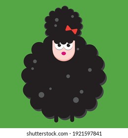 Funny game and cartoon sheep characters