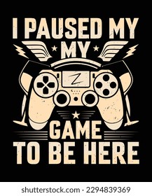 Diseño divertido de camisetas de juegos con gráfico vector editable para el amante del juego